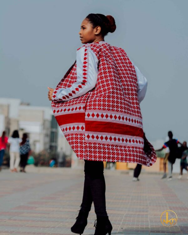 Manteau shimani motif plus rouge-1