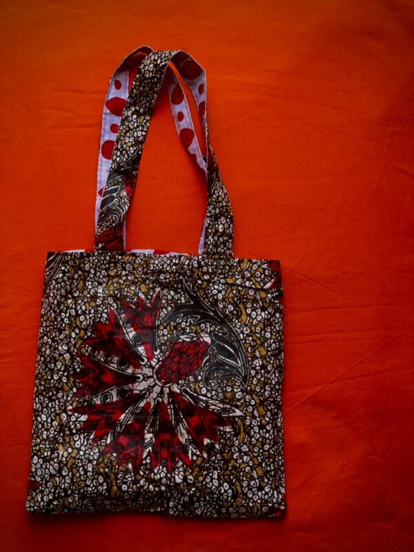 Tote bag réversible shiromani + wax rouge imprimé-4