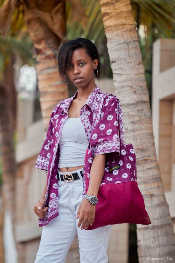Tote bag + chemise assortie shiromani viole